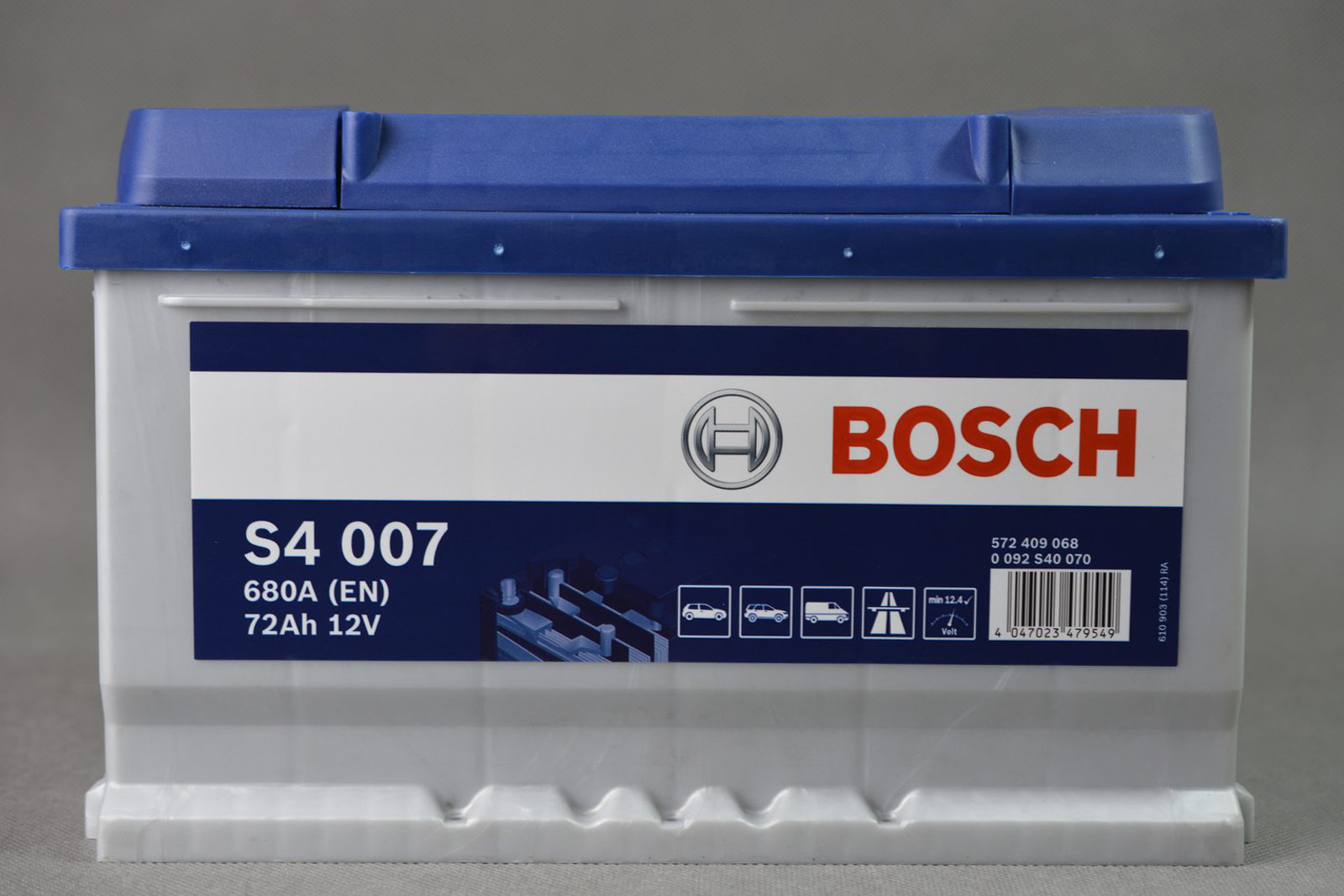Autobatéria Bosch S4 12V 72Ah 680A 0 092 S40 070