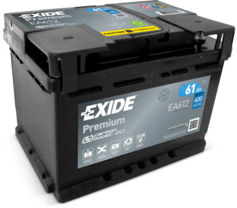 Akumulator Exide Premium 12V 61Ah 600A, EA612
