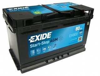 Exide EK800 AGM 12V 80Ah 800A EK800