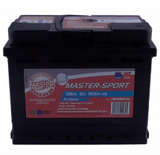 Akumulator MASTER-SPORT 12V 58Ah 500A