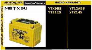 MOTOBATT 12V/ 10,5AH (P+L) MBTX9U