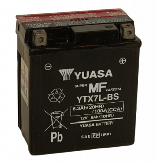 Akumulátor Yuasa YTX7L-BS 12V 6Ah 100A