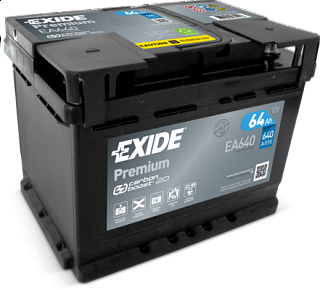 Exide Premium 12V 64Ah 640A EA640