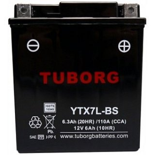 Tuborg YTX7L-BS 12V 6,3Ah 110A
