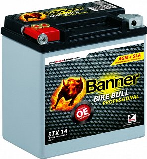 Banner Bike Bull AGM Professional 12V 12Ah 220A ETX 14 51401
