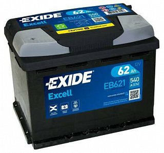 Exide Excell 12V 62Ah 540A EB621