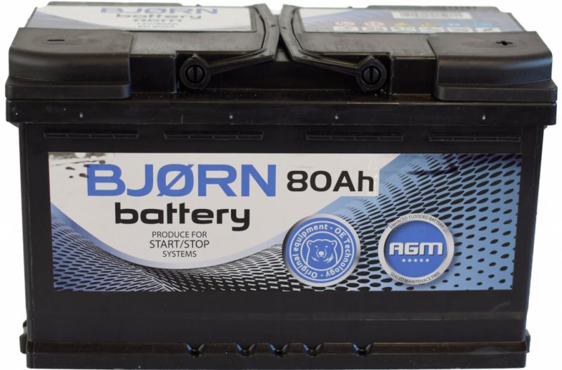 Bjorn AGM 12V 80Ah 800A BAGM0800