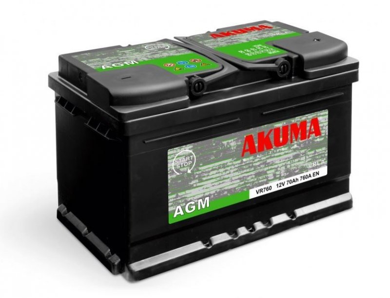 Autobatéria AKUMA AGM 12V 70Ah 760A VR 760